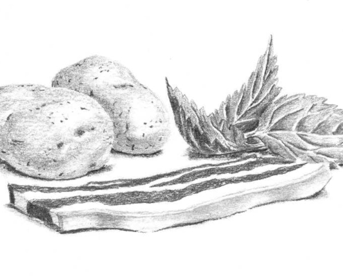soupe d'orties aux haricots Tarbais et ventre de cul noir bigorre petit traité du haricot